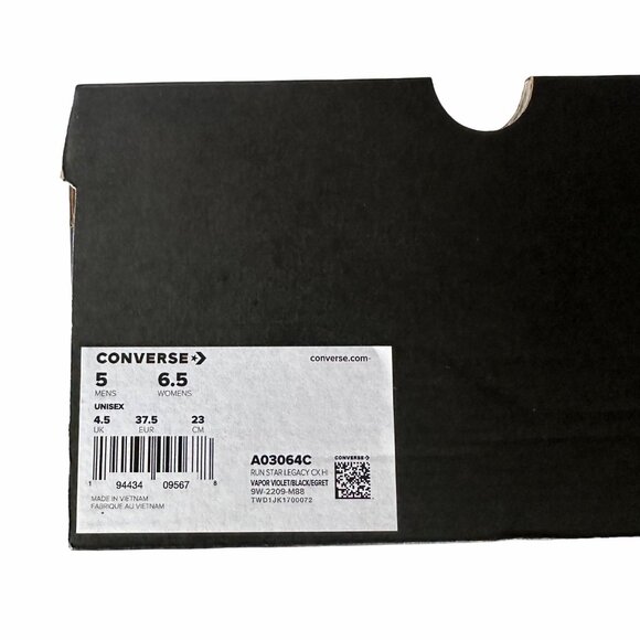 ⭐Converse Run Star Legacy CX Hi 6.5 Women Shoes Platform Purple Sneaker A03064C⭐ - Picture 9 of 14